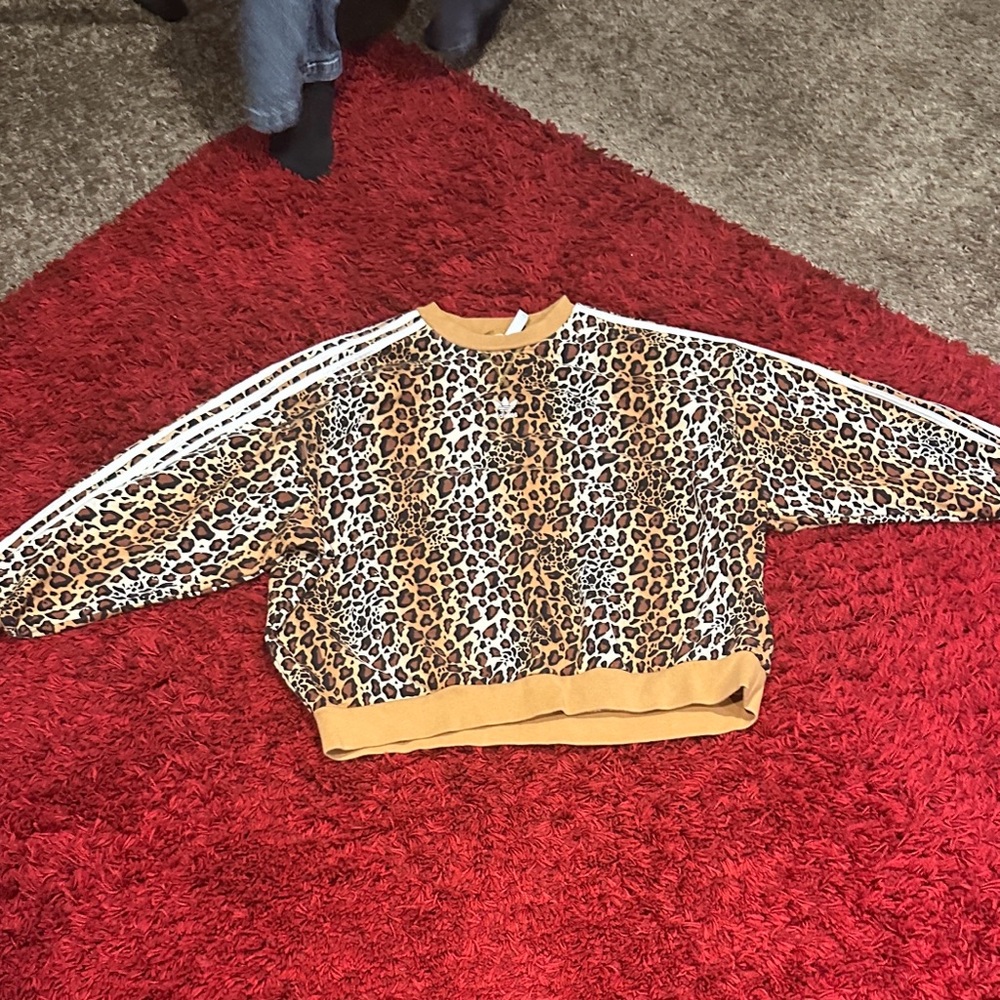 Adidas Leopard Print Sweatshirt  only - Picture 5 of 5